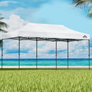 Instahut Gazebo Pop Up Marquee 3x6 Folding 500D Wedding Tent Base Pod White-7