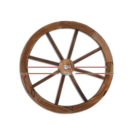 Gardeon Garden Decor Outdoor Ornament 2X Wooden Wagon Wheel - 0