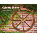 Gardeon Garden Decor Outdoor Ornament 2X Wooden Wagon Wheel-3