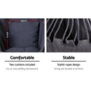 Gardeon Hammock Chair Outdoor Camping Hanging Hammocks Cushion Pillow Grey-6