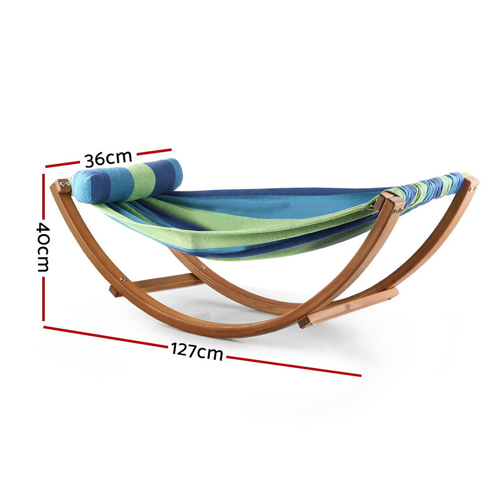Gardeon Hammock Bed Outdoor Camping Kids Timber Hammock Rocking - 0