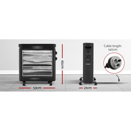 Devanti 2200W Infrared Heater Radiant Heaters - 0