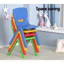 Keezi 9PCS Kids Table and Chairs Set Children Study Desk Furniture Plastic 8 Chairs-5