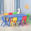 Keezi 9PCS Kids Table and Chairs Set Children Study Desk Furniture Plastic 8 Chairs-7