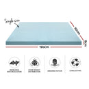 Giselle Bedding Memory Foam Mattress Topper Cool Gel 8cm Single-2