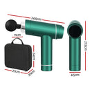 Everfit Massage Gun 30 Speed 6 Heads Vibration Muscle Massager Chargeable Green-2