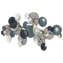 Artiss Metal Wall Art Hanging Sculpture 132cm Home Decor Leaf Circles Blue-3