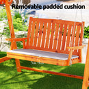 Gardeon Swing Chair Wooden Garden Bench Canopy 2 Seater Outdoor Furniture-6