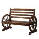 Gardeon Outdoor Garden Bench Wooden 2 Seat Wagon Chair Patio Furniture Brown-1