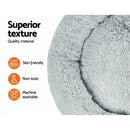 i.Pet Pet Bed Dog Cat 110cm Calming Extra Large Soft Plush Light Grey-4