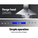 Devanti 1200mm Range Hood 120cm BBQ Commercial Rangehood-3