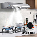 Devanti 600mm Range Hood 60cm Rangehood Stainless Steel-3