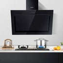 Devanti 900mm Range Hood 90cm Rangehood Glass Black-7