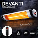 Devanti Electric Strip Heater Radiant Heaters 2000W-4