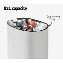 Devanti 82L Motion Sensor Bin Rubbish Automatic White-5