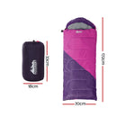 Weisshorn Sleeping Bag Kids Single 172cm Thermal Camping Hiking Pink-2