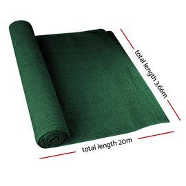 Instahut 50% Shade Cloth 3.66x20m Shade Cloth Sail Heavy Duty Shadecloth Garden Mesh Roll GR - 0