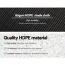 Instahut 30% Shade Cloth 3.66x30m Shadecloth Wide Heavy Duty Black-5