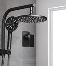 Cefito 9'' Rain Shower Head Set Handheld Round High Pressure Mixer Tap Black-8