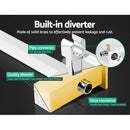 Cefito 8'' Rain Shower Head Set Handheld Square High Pressure Chrome-6