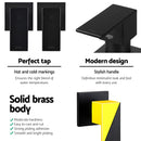 Cefito Shower Twins Tap Wall Bath Taps Brass Hot Cold Basin Bathroom Black-4