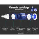 Cefito Shower Twins Tap Wall Bath Taps Brass Hot Cold Basin Bathroom Black-6