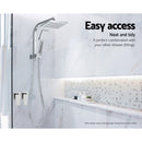 Cefito Shower Twins Tap Wall Bath Taps Brass Hot Cold Basin Bathroom Chrome-7