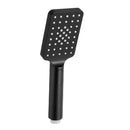 Handheld Shower Head 3.1'' High Pressure 3 Spray Modes Square Black-1