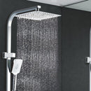 Cefito 10'' Rain Shower Head Set Handheld Square High Pressure Chrome-8