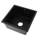 Cefito Stone Kitchen Sink 450X450MM Granite Under/Topmount Basin Bowl Laundry Black-1