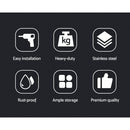 Cefito 1800mm Stainless Steel Kitchen Wall Shelf Mounted Rack-6