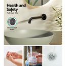 Cefito Bathroom Mixer Spout Wall Bath Tap Round Shower Bathtub Black-6