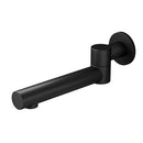 Cefito Bathroom Mixer Spout Wall Bath Tap Round Swivel Bathtub Black-1