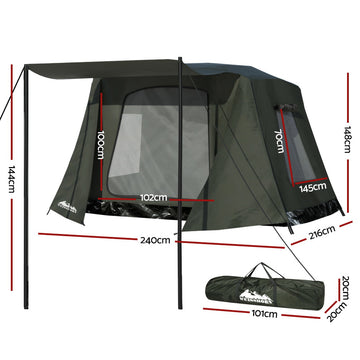Weisshorn Camping Tent Instant Up 2-3 Person Tents Outdoor Hiking Shelter - 0