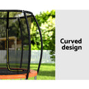 Everfit 6FT Trampoline for Kids w/ Ladder Trampoline Enclosure Safety Net Rebounder Orange-4