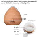 Essential Oils Ultrasonic Aromatherapy Diffuser Air Humidifier Purify 400ML - Light Wood-3