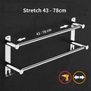 Stretchable 45-75 cm Towel Bar for Bathroom and Kitchen (Two Bars)-2