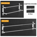 Stretchable 45-75 cm Towel Bar for Bathroom and Kitchen (Two Bars)-3
