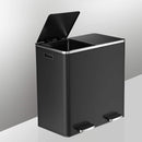 Kitchen Dual Recycling Bin 30L, Black-6