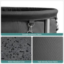 Steel Frame Laundry Basket Wheels, Black-3