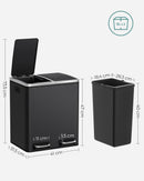 Dual Kitchen Bin 2x15L, Black-7