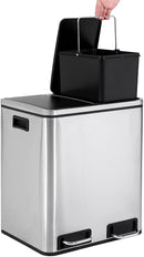 Dual Kitchen Bin 2x15L Waste Separator-7