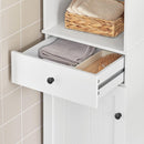 Tall Bathroom Storage Cabinet 3 Shelves, White-8