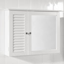 Mirror Cabinet Wall Cupboard, White-4
