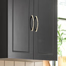 Wall Storage Cabinet Double Doors, Black-8