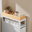Storage Cart Narrow Cabinet Wheels Tray Drawers-8