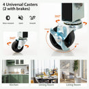 Kitchen Island Cart with Storage, Drawers, Shelves-9