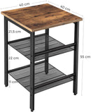 Side Table, 2 Mesh Shelves-6