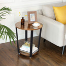 Round Side Table Shelf-5