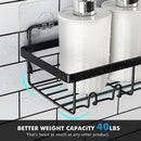 2 Pack Adhesive Stainless Steel Shower Caddy Shelf Organizer with 2 Soap Dishes for Bathroom-5